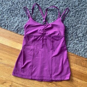 Lululemon WARRIOR 1 Purple Magenta workout tank top size 6